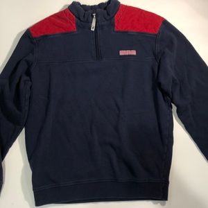 Vineyard vines blue/red 1/4 zip